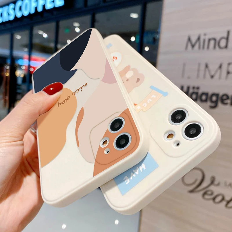 abstract geometry illustration phone case for iphone 13 pro max 12 11 pro xr xs max x 7 8 plus mini 6 6s se 2 soft silicon cover free global shipping