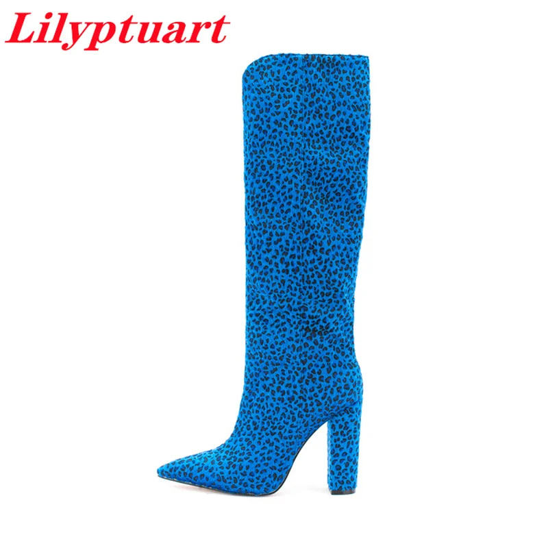 

LILYPTUART ZA Woman Boots, Fashion Retro Leopard Print High Heel Western Cowboy Boots Shoes for Women 2022 Designer Luxury botas