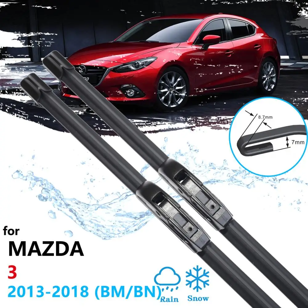 

Car Wiper Blades for Mazda 3 Mazda3 BM BN 2013 2014 2015 2016 2017 2018 Axela Front Windscreen Windshield Wipers Car Accessories