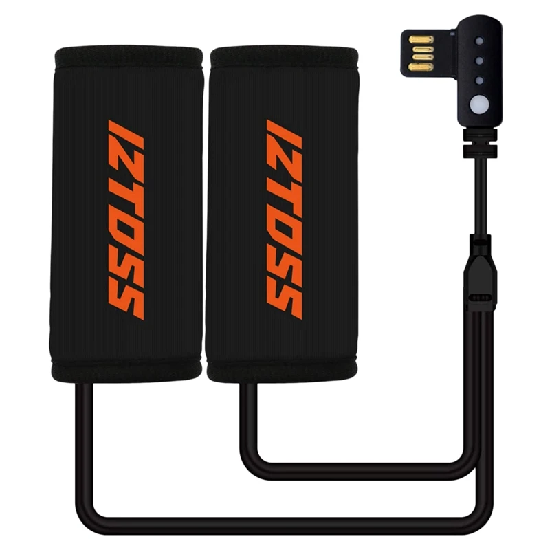 

IZTOSS 2 Pieces Of Motorcycle Electric Heating Handlebar Cover With Switch Control USB Charging Scooter Heating Handlebar Cover