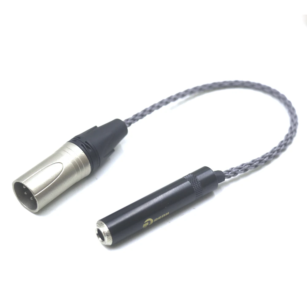 HiFi 4-контактный XLR штекер сбалансированный на 6 35 мм 1/4 гнездовой одинарный медный