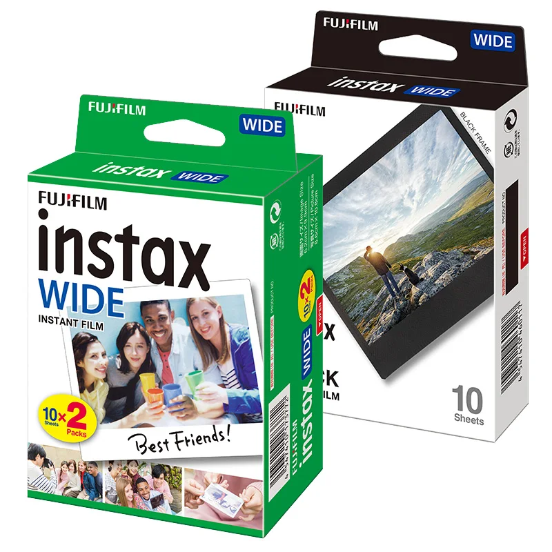 

2022 New Fujifilm Instax Wide Film Instant White Edge For Fuji Camera 100 200 210 300 500AF Lomography Wide Link Wide