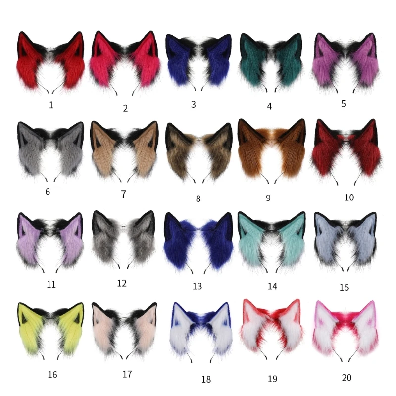 

Animal Hair Hoop Cosplay Hairpin Cat Ear Headband Hair Accessories for Women Drop shipping