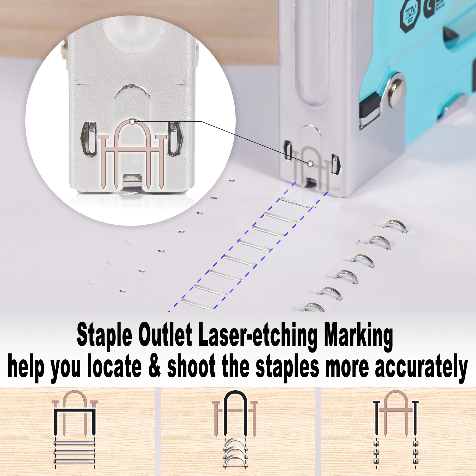3-в-1 Пистолет Для Гвоздей Степлер Обивки Строительной Мебели С 3000 Скобами