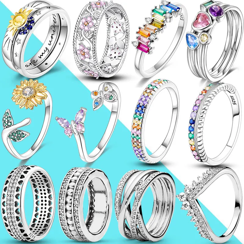 

2023 Hot Selling 925 Sterling Silver Crossover Pavé Triple Band Ring for Women's Original Engagement Jewelry Gifts