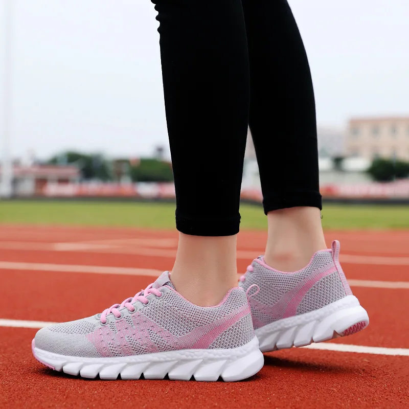 2020 Women Sport Shoes Fashion Platform Running Sneakers Ladies Spring Winter Flats Smiley Shoes Woman Tennis Training Shoes