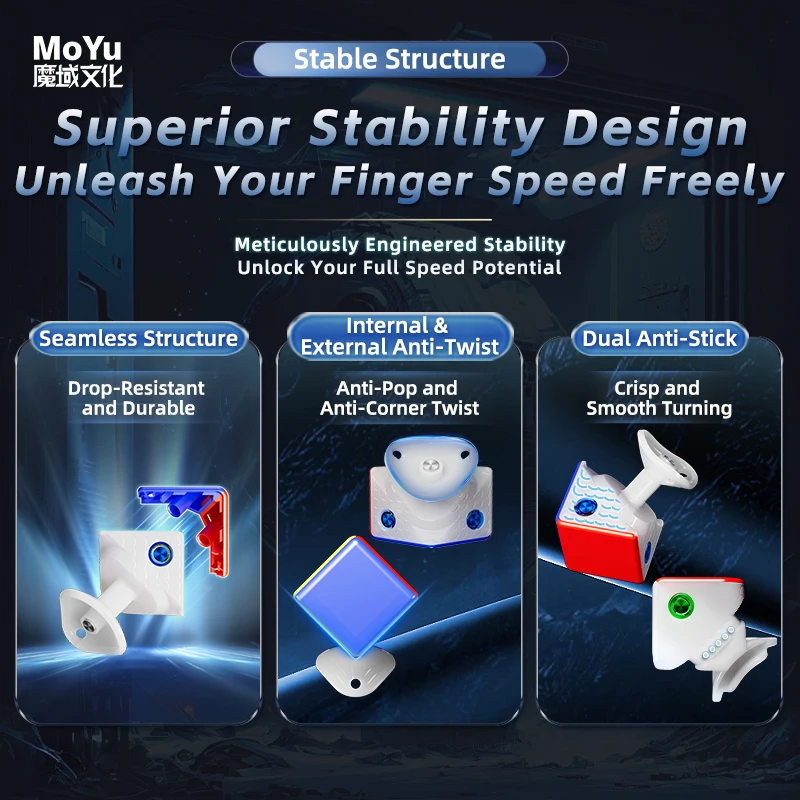 Фото MoYu Weilong V11 20M Maglev Ball-Core UV 3X3 Magic Cube Weilong V11 Магнитный куб WRM V11 Cubo Puzzle Toys Magico Puzzle №5