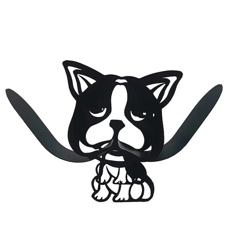 

Metal Bulldog Toilet Paper Holder - Black Dog Storage Paper Holders For Bathrooms Kitchen Animal Paper Tissue Holders