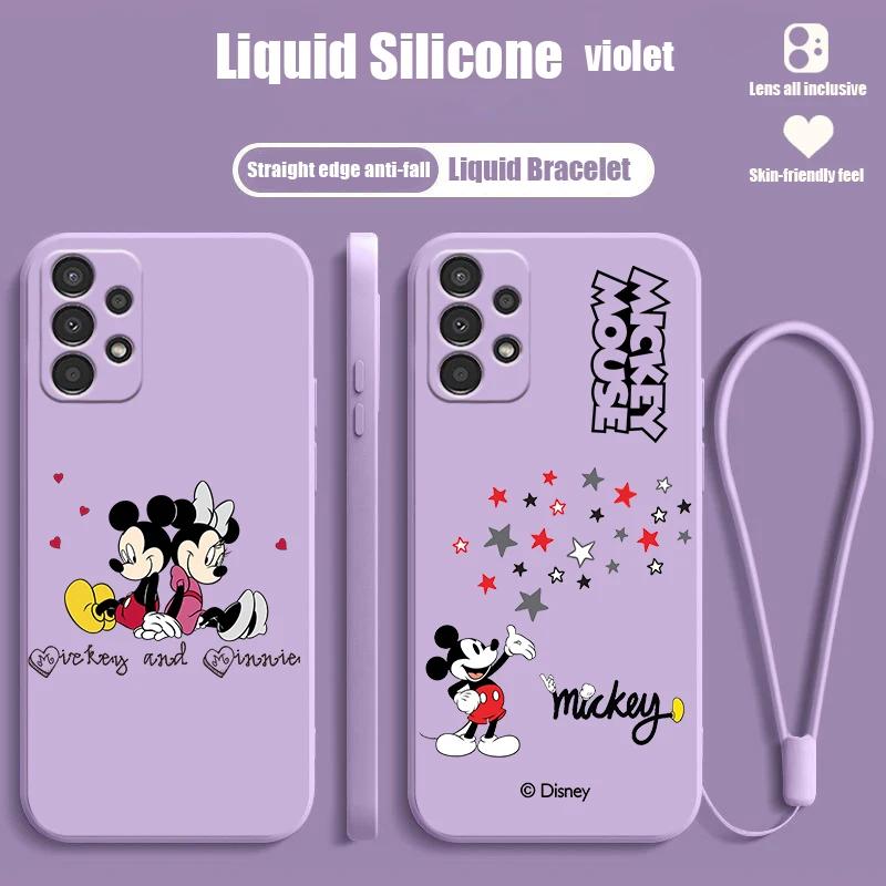 

Red Disney Mickey Cute For Samsung A24 A23 A22S A21S A14 A13 A12 A11 A04 A03 A02 Core Lite Liquid Rope Phone Case