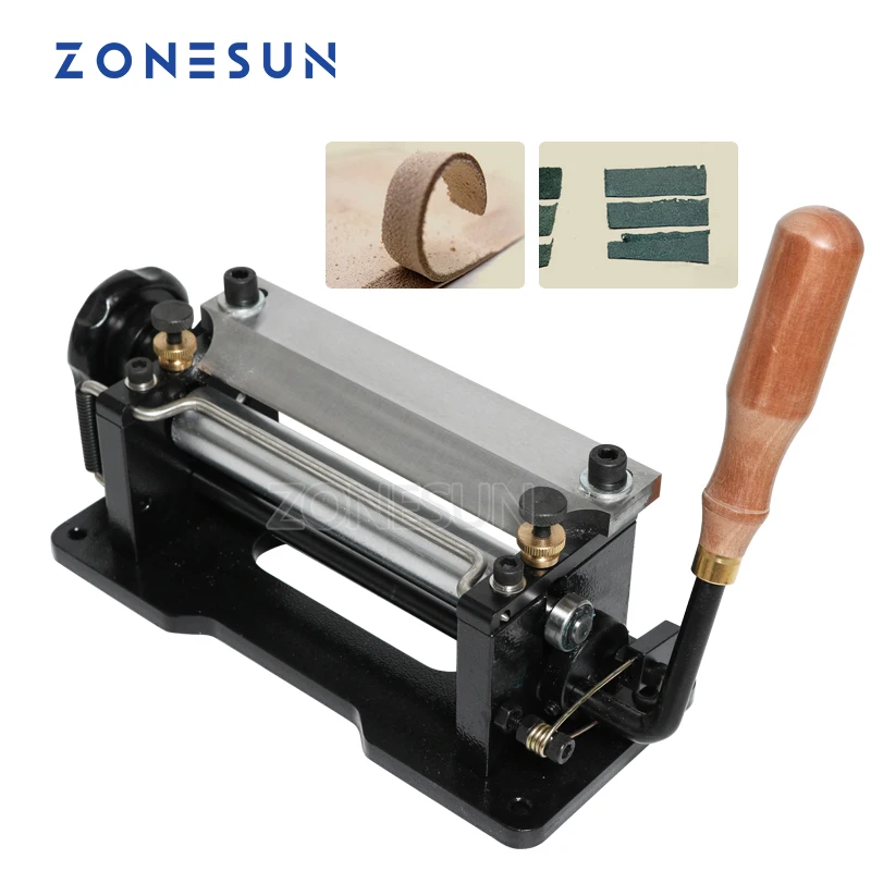 

ZONESUN 806 Manual Leather Skiver Peel Tools DIY Shovel Skin Machine Leather Splitter Vegetable Tanned Handle Peeler