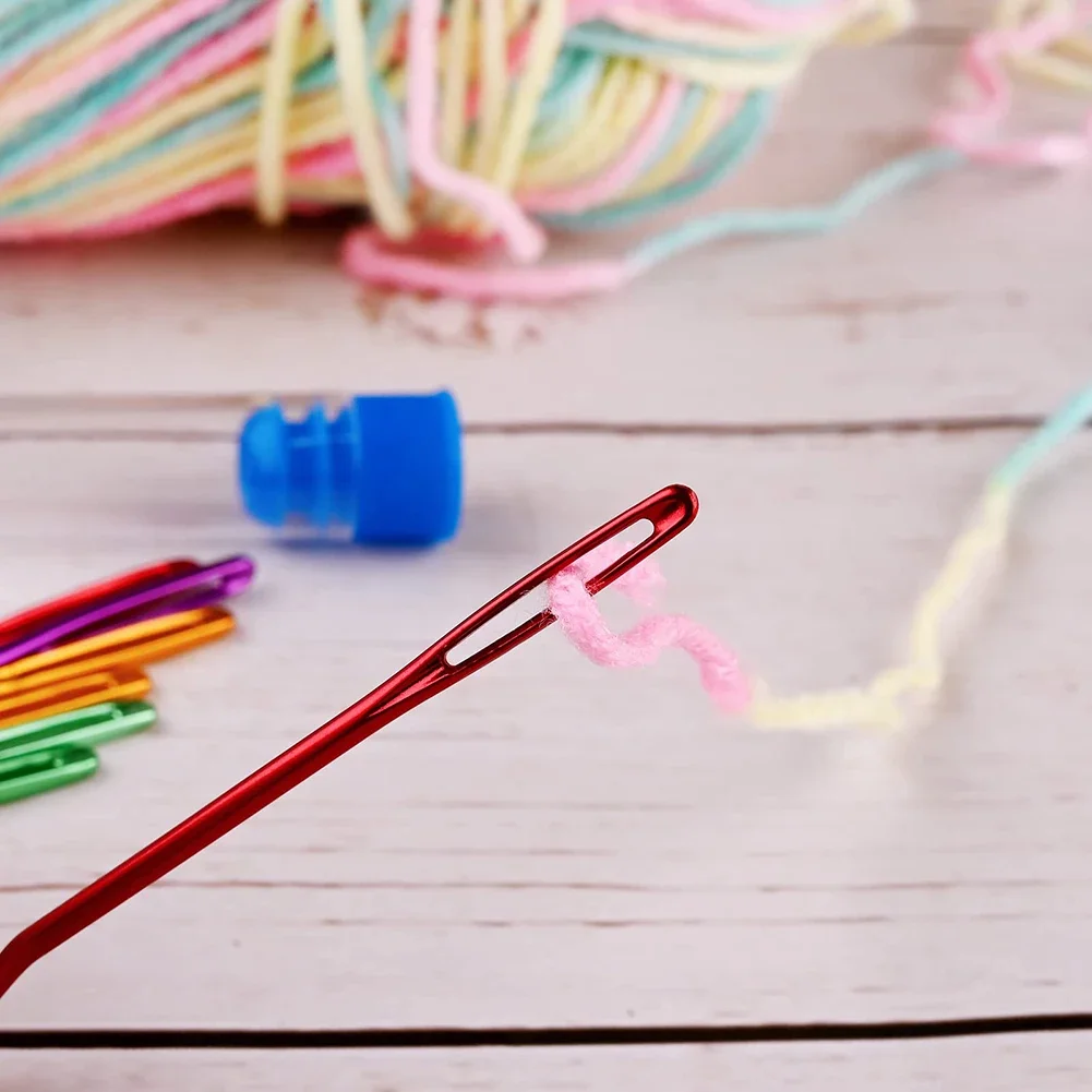 Яркий и практичный набор спиц 8 игл с изогнутым наконечником ярких цветов