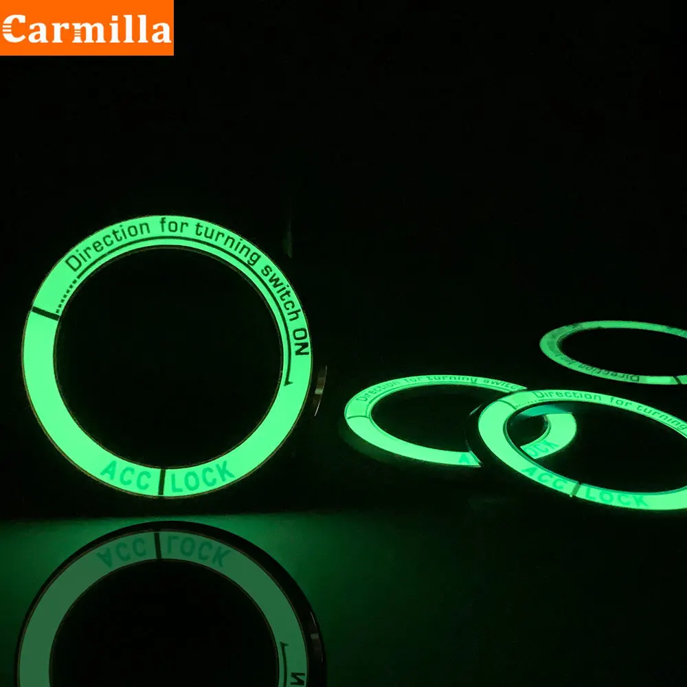 

Светящаяся наклейка на зажигание крышка переключателя декоративное кольцо для выключателя для KIA RIO Ceed Sportage SL для Hyundai Solaris Verna Sonata Elantra