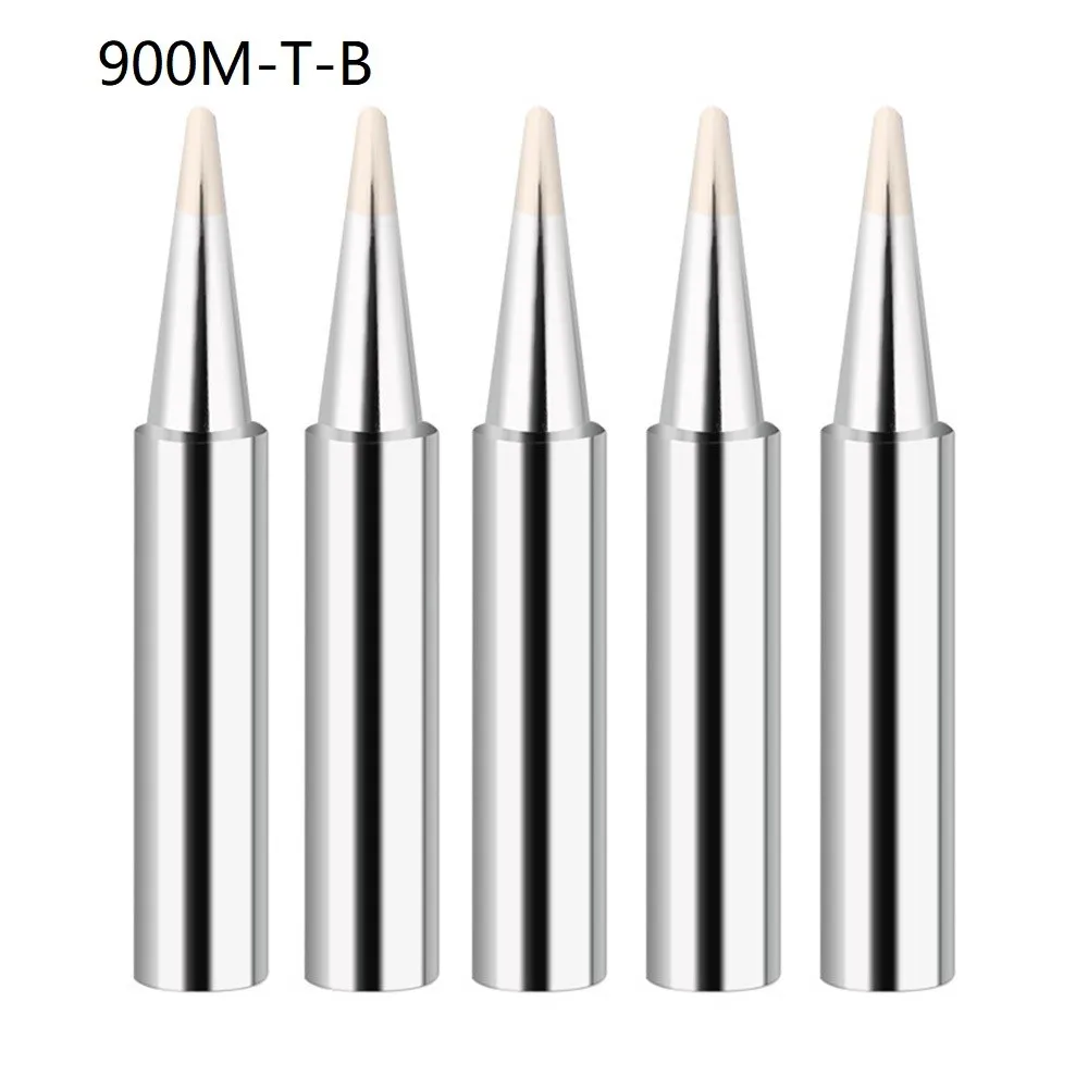 

5Pcs 900M-T Soldering Iron Tips IS/I/B/K/SK/2.4D/3.2D/1C/2C/3C/4C Copper Lead-Free Welding Head Lower Temperature Solder Tool