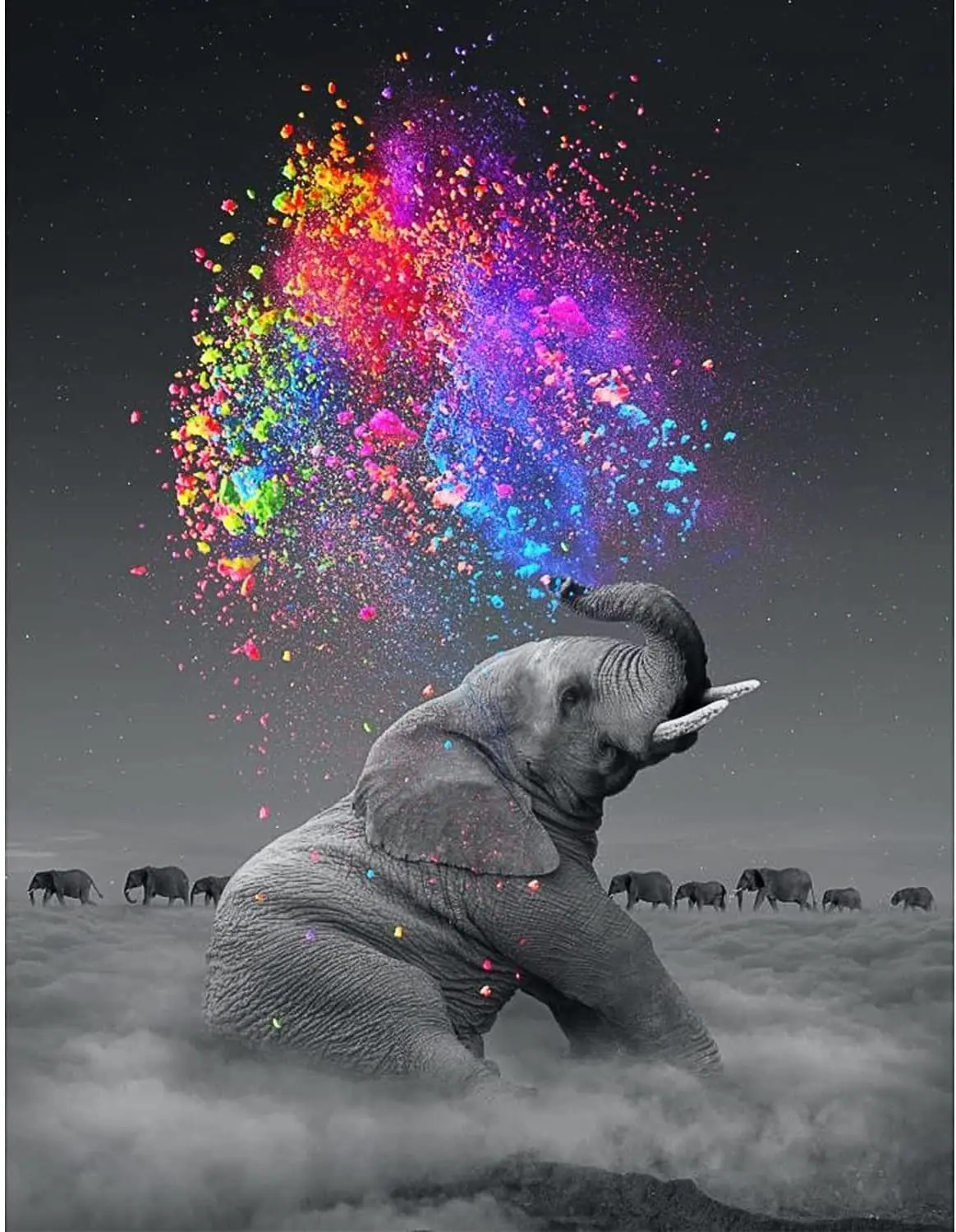 

5D Diamond Painting DIY Full Drill Embroidery Paintings Rhinestone Pasted DIY Painting Cross Stitch Art Crafts for Home Elephant