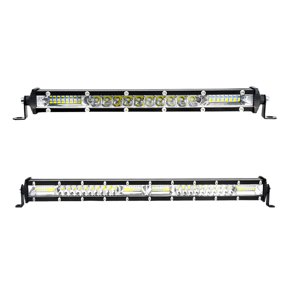 Slim Spot LED Light Strip IP68 Waterproof Mixed Light Strip 9-30V Off Road LED Lamp Super Bright for Auto Jeep Trailer Golf Cart