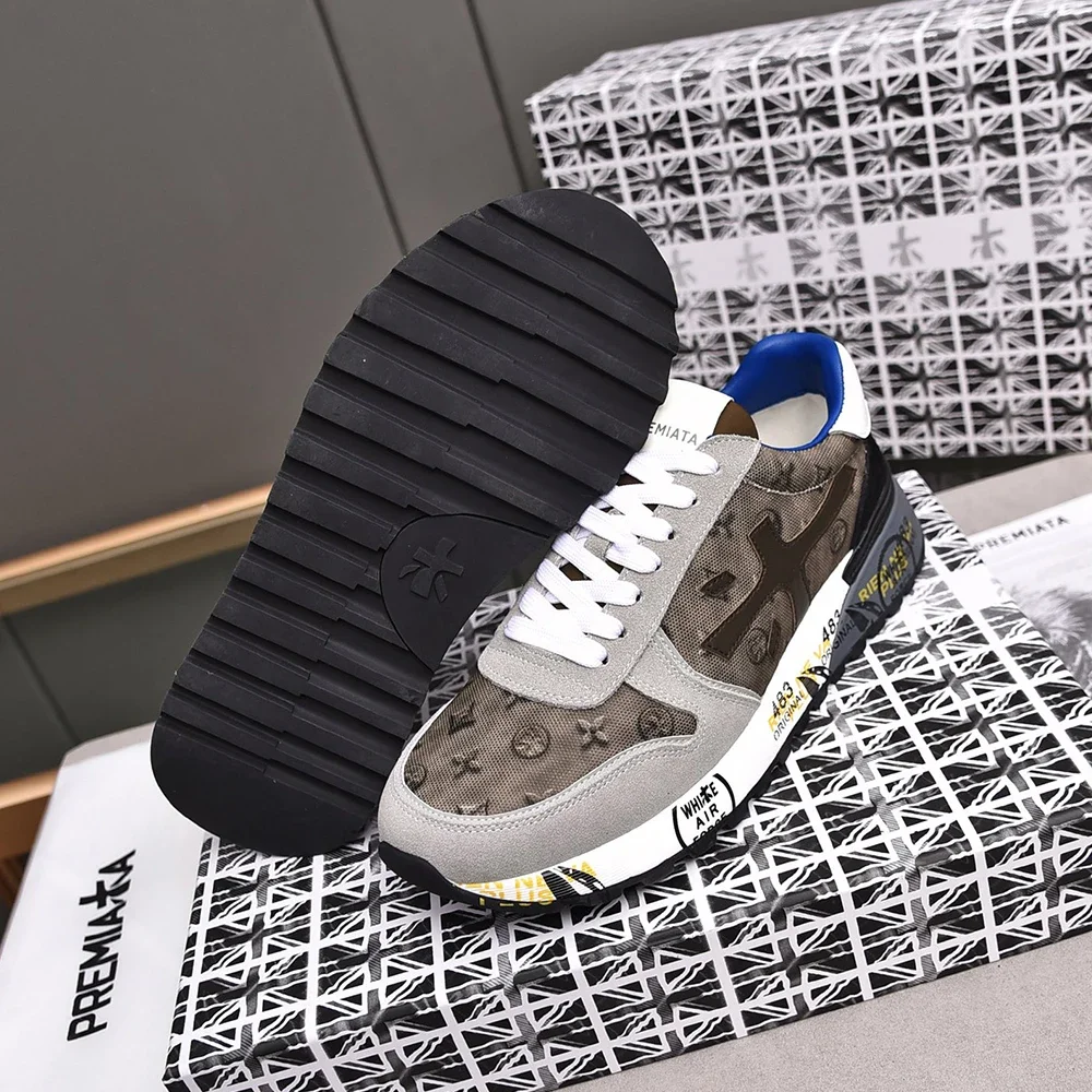 PREMIATA/мужская замшевая дышащая повседневная спортивная обувь в стиле ретро