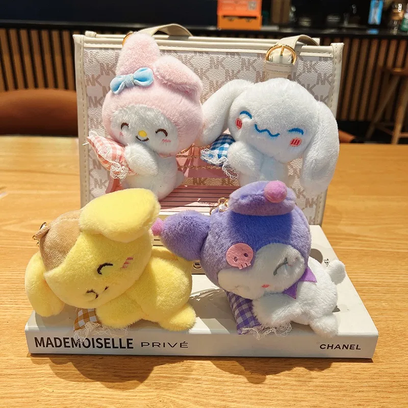 

Sanrio аниме Kawaii Cinnamoroll женская подвеска в виде сумки плюшевая игрушка мультяшная кукла Kuromi тканевая кукла брелок кукла кулон подарок