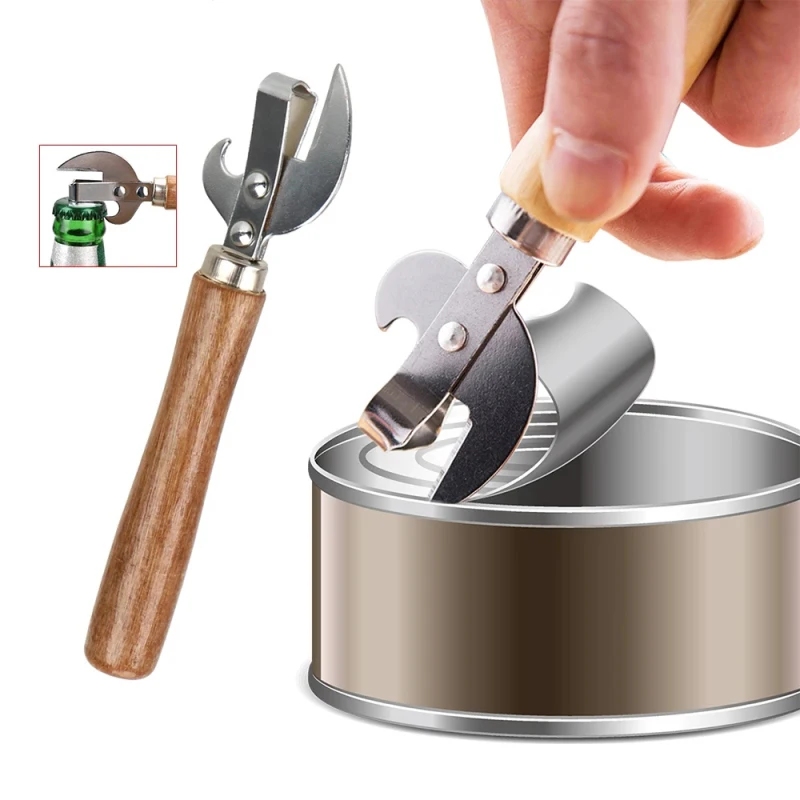 

2/4/5PCS Manual Can Opener Lid Remover Safety Hand-actuated Easy Grip Beer Opener Kitchen Tools Stainless Steel Opener Knife