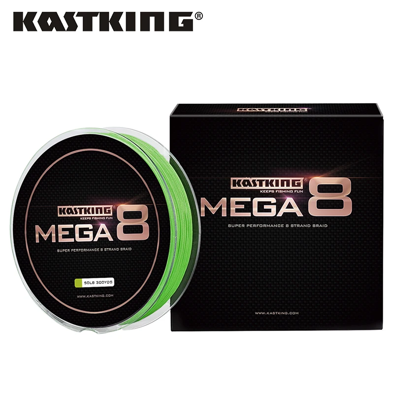

KastKing Mega8 Strong 274M 8 Strand Weaves PE Braided Fishing Line Multifilament 10LB 15LB 20LB 25LB 30LB 40LB 80LB