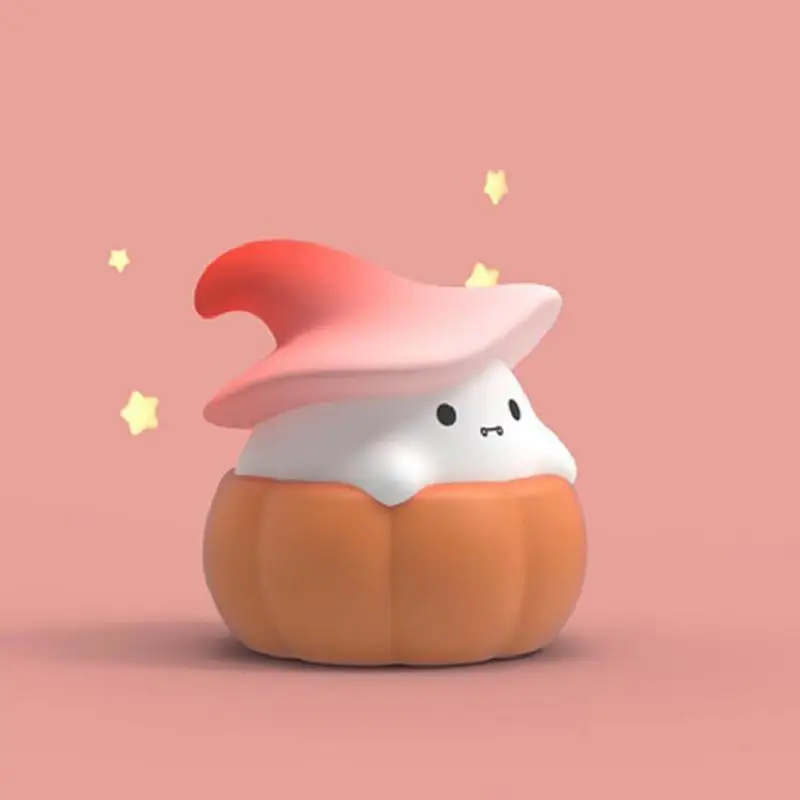 Беспроводная лампа в виде тыквы с призраком