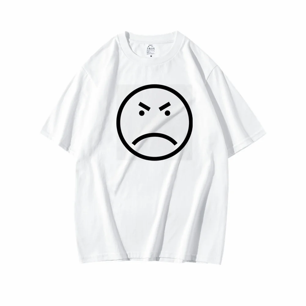 

Funny Graphic Happy Sad Printed O-Neck Cotton Breathable Couple T-shirts Men Women Casual Tshirt 2023 New Fashion T Shirt