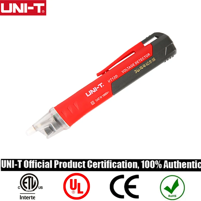 

UNI-T voltage detector pen non contact UT12D Socket Voltmeter Tester,Current Electric Sensor Test Pencil ，AC Voltage Detectors
