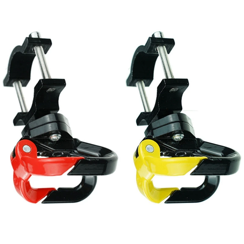 

2X Electric Scooter Aluminum Bags Double Hook For Ninebot Max G30 Scooter Hanger Gadget Claw Red & Yellow