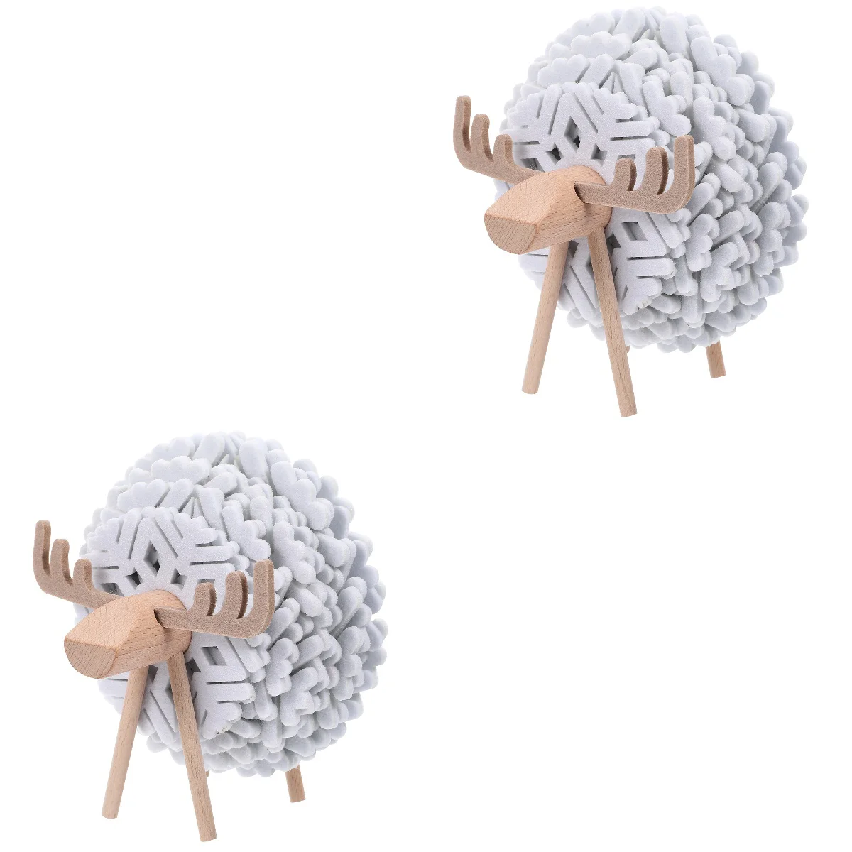 

2 Sets Coaster Snowflake Cup Mat Sheep Shaped Desktop Decoration Table Ornament