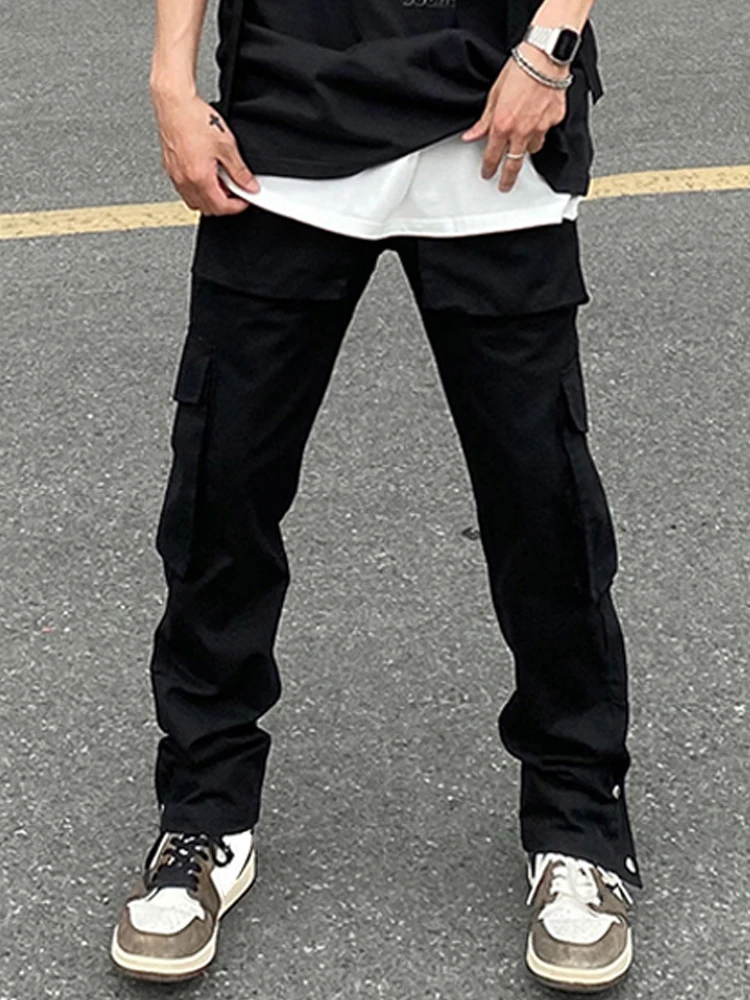 Cargo Pants Brand New Men's Fashion Safari Style Outdoors Men Pockets Button Loose Trousers Superior Quality