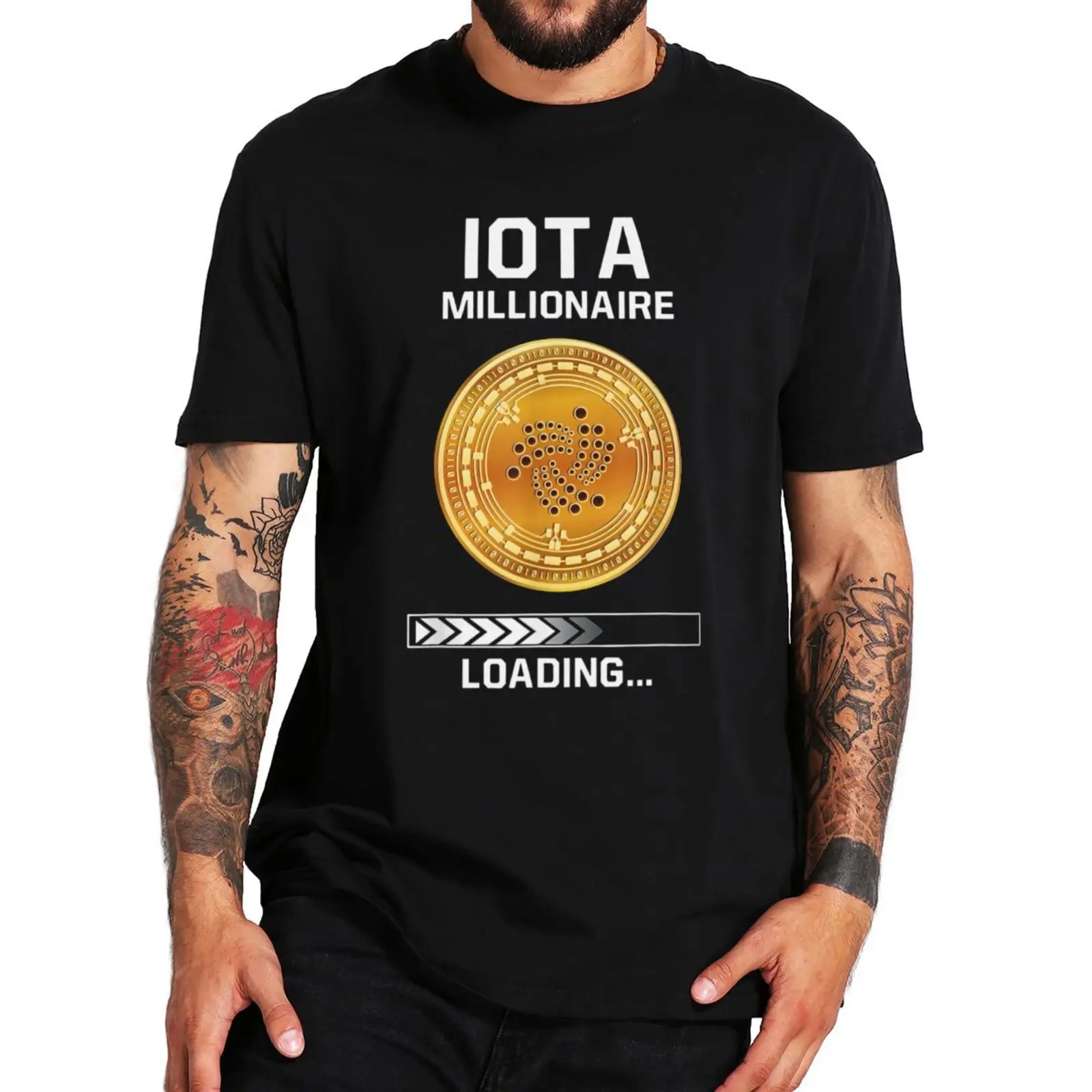 

IOTA Coin Token T Shirt Funny Crypto Millionaire Cryptocurrency Hodler Men Clothing Casual Summer 100% Cotton Soft T-shirt