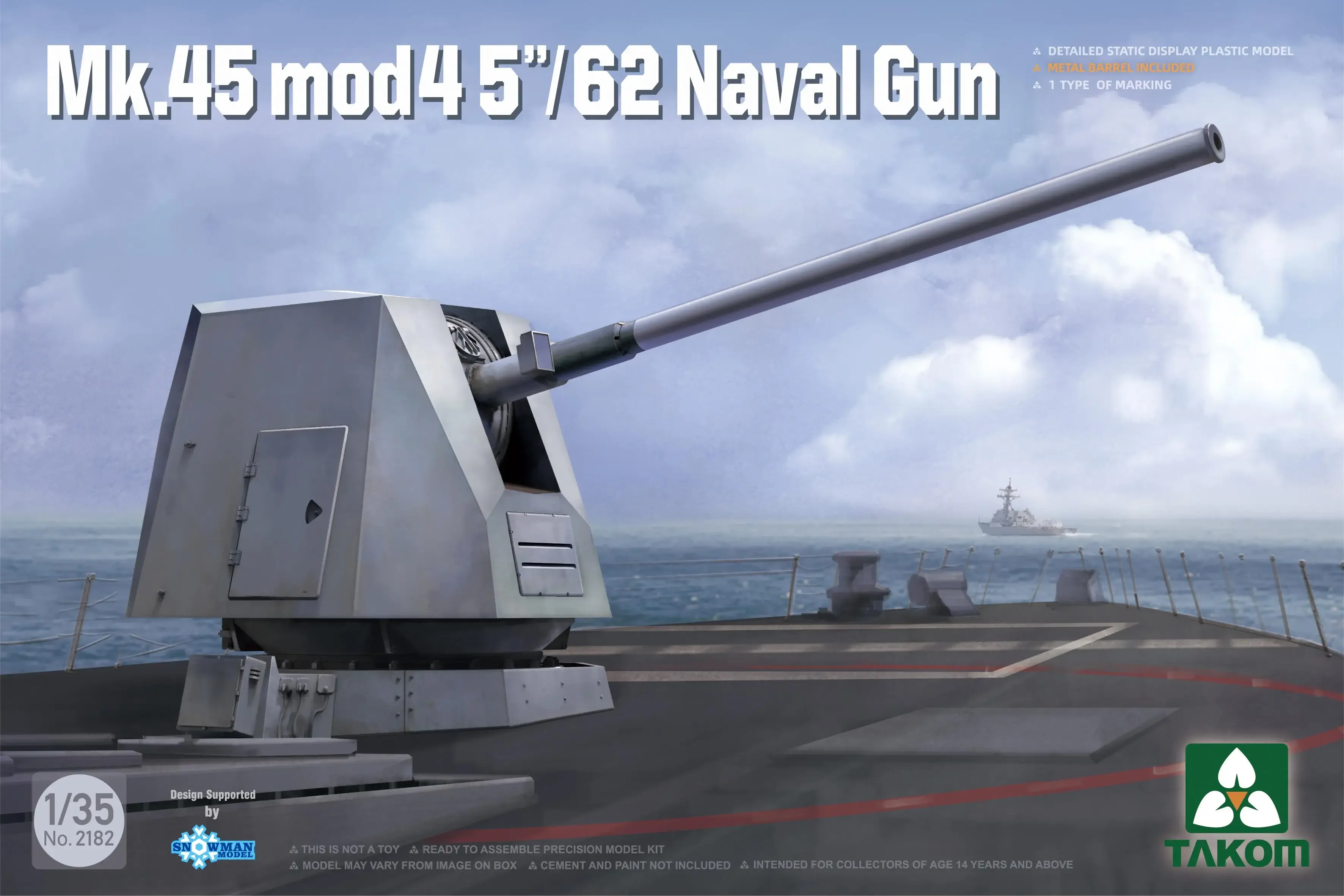 TAKOM 2182 1/35 Mk45 mod4 5 дюймов/62 127 мм NavalGunModel Kit