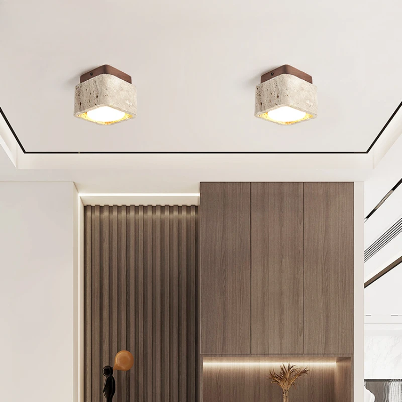 Светодиодные потолочные светильники с желтым пещерным камнем освещение для