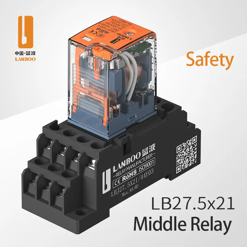 LANBOO электронное Микро Мини промежуточное электромагнитное реле 14PIN катушка DPDT с