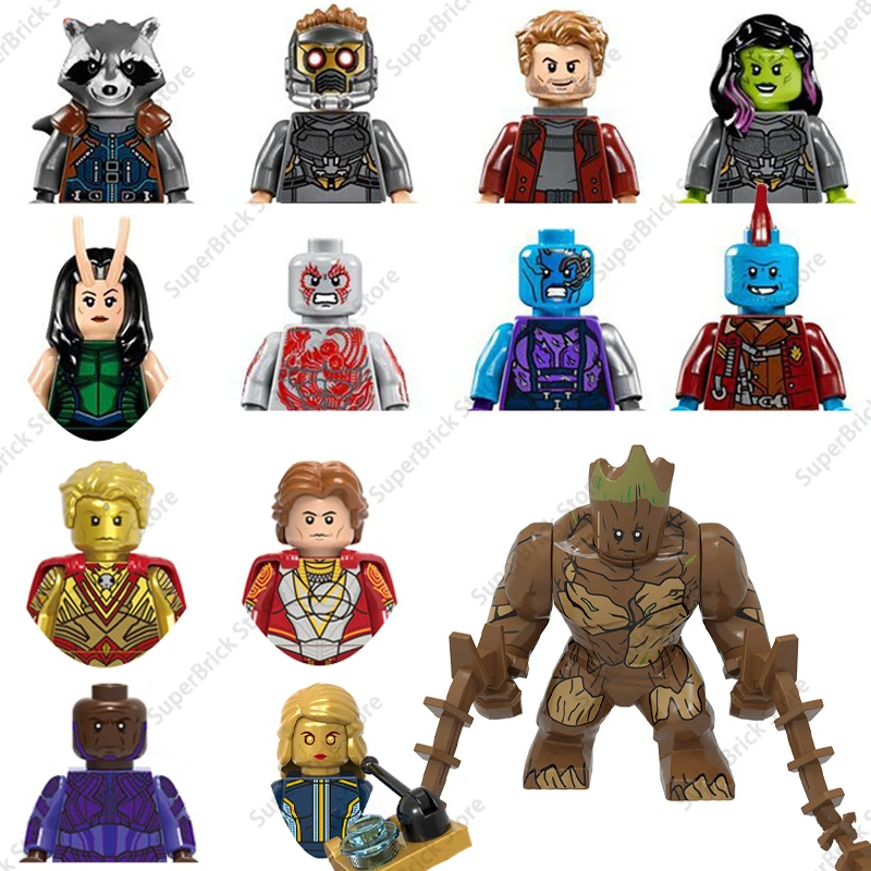 2023 Superhero Guardians of the Galaxy Vol.3 Mini Action Figures Building Blocks Classics Marvel Movie Model Doll Brick Toy Gifs