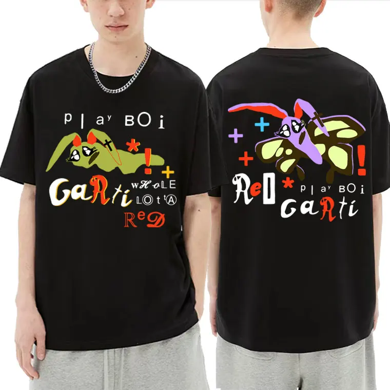 

Playboi Carti Whole Lotta Red M3tamorphosis Double Sided Graphic Tshirt Men Women Fashion T Shirt Men's Hip Hop Vintage T-shirts
