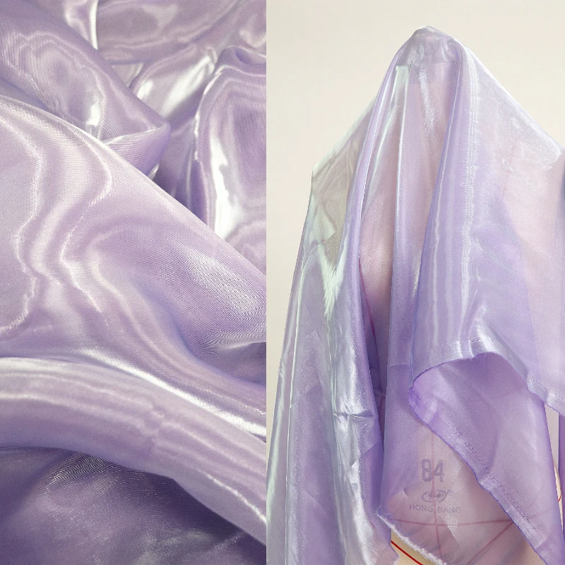 Дизайнерская ткань из органзы высокой плотности 45x140 см металлический блеск