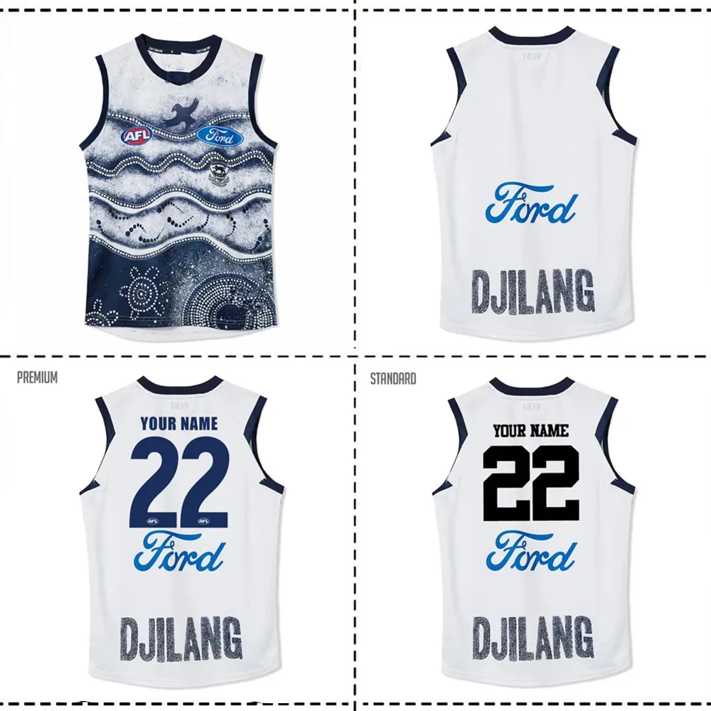 

2022 GEELONG CATS AFL INDIGENOUS DREAMTIME GUERNSEY 2022/2023 Geelong Cats Guernsey Home/Away Rugby Jersey size S--2XL