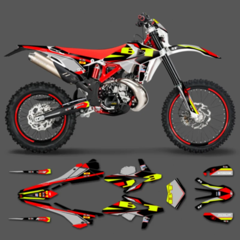 

SPACE пользовательская мотоциклетная графическая фоновая наклейка для Beta 250 300 RR 2018 2019 18-19 комплекты наклеек эндуро 05