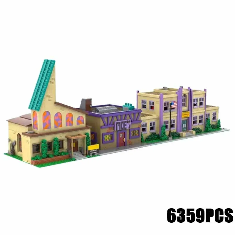 Модель City Street View Moc Building Bricks Springfield Архитектура Технология Модульный блок Подарок