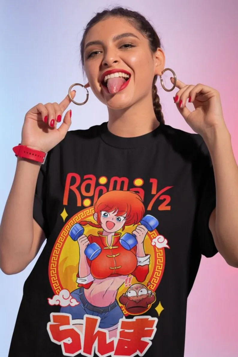 Футболка унисекс с аниме Ранма Саотоме рубашка Genma Panda Manga