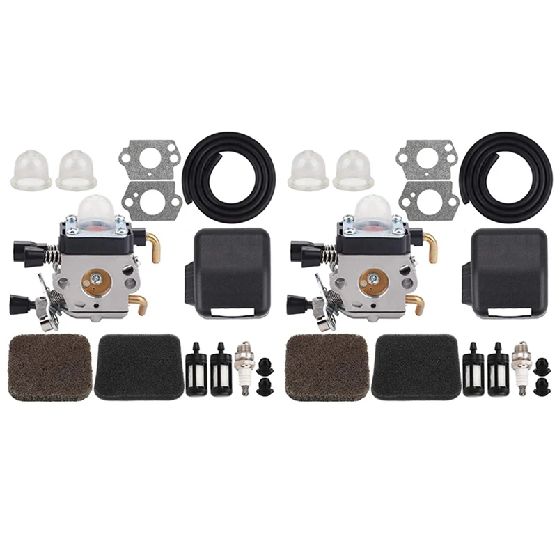 

2X FS85 Carburetor + Air Filter Cover For STIHL FS75 FS80 FS 85 KM80 KM85 FC75 String Trimmer Brush Cutter Tune Up Kits
