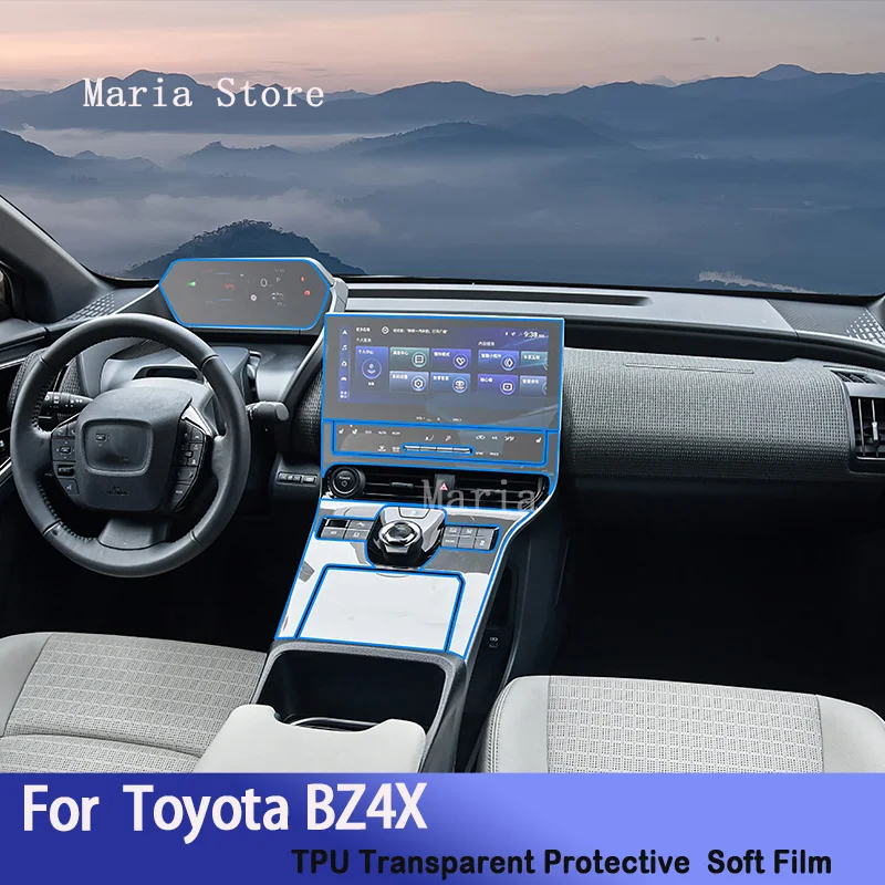

For Toyota BZ4X(2022-2023)Hybird Car Interior Center Console Transparent TPU Protective Film Anti- Repair Sticker