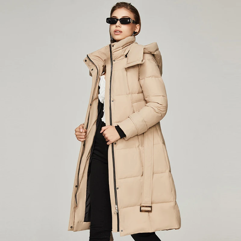 JAZZEVR 2022 New Winter Down Cotton Jacket Loose Thick Warm Jacket Mid-length Jacket