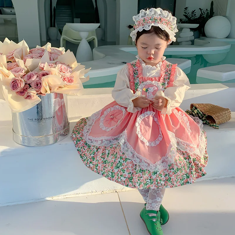 

Испанские платья Лолиты для маленьких девочек, детское бальное платье из бутика в Испании, платья принцессы для младенцев, праздвечерние чн...