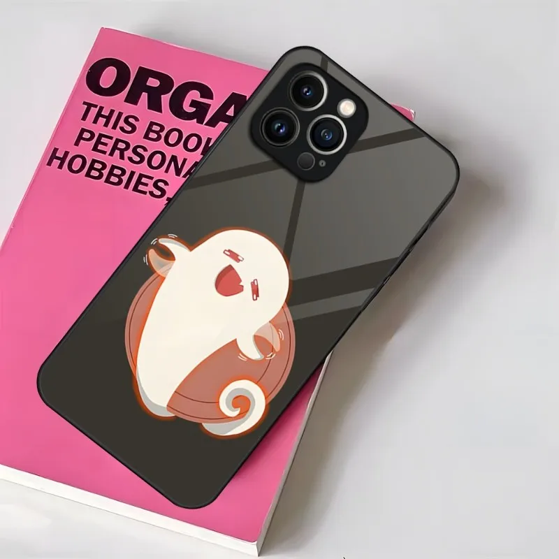 Чехол для телефона Genshin Impact Hu Tao Spirit Ghost IPhone 14 Pro 12 11 13 Mini XR XS X Max 8 7 6 Plus SE 2023 стеклянная