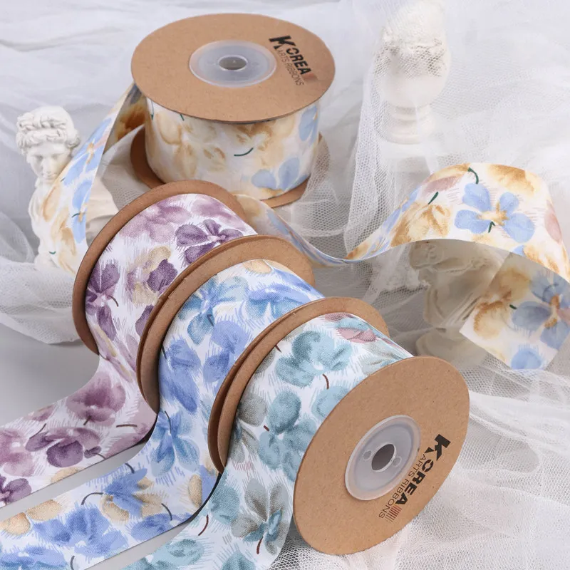 

Kewgarden 1" 1.5" 25mm 38mm Flower Ribbons DIY Hair Bowknot Accessories Make Sewing Materials Handmade Tape Crafts 10 Yards