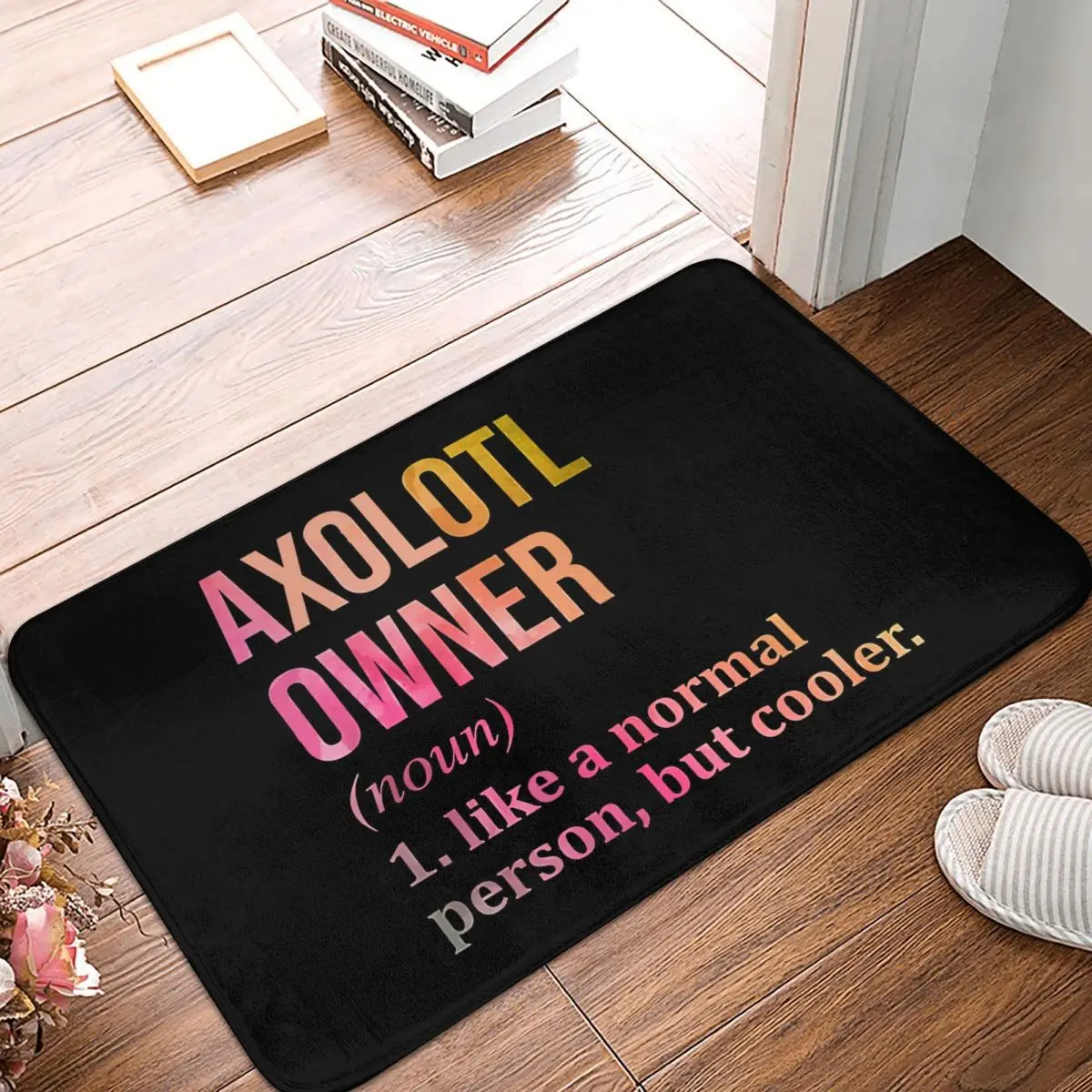 

Axolotl нескользящий коврик для влюбленных, владелец, забавная надпись, акварельный коврик для гостиной и спальни, уличный ковер, декор с узоро...