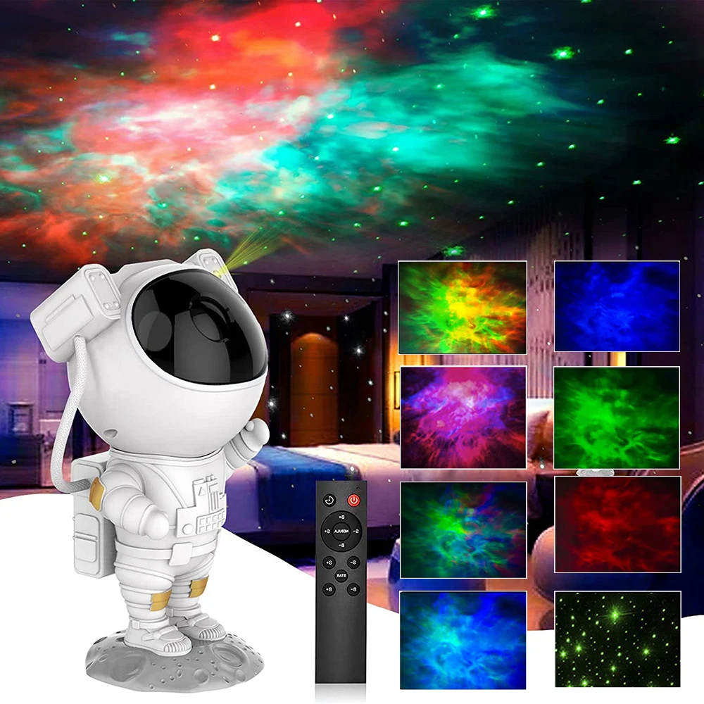 

NEW Astronaut Galaxy Starry Sky Projector Colorful Nebula Cloud Projection Lamp LED Night Light for Bedroom Kids Room Decor Gift