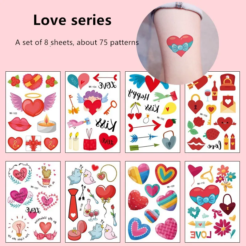 Набор цветных татуировок русалка для лица Временные татуировки детей наклейки