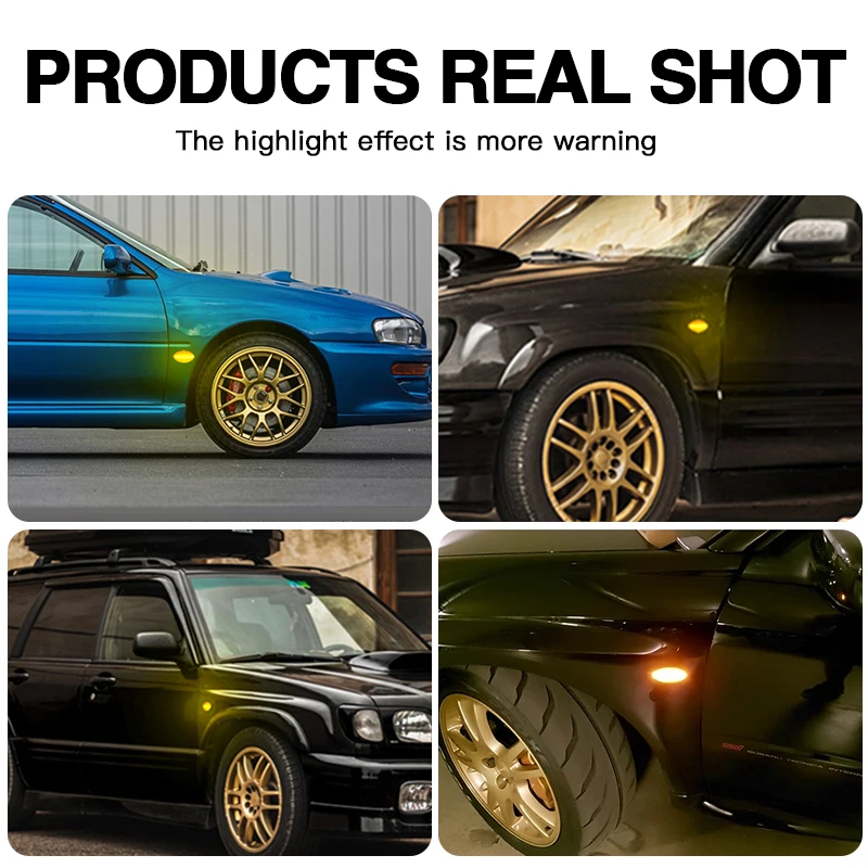 2 шт. для Subaru Liberty 2000-2003 Forester Impreza WRX STI GDA 2002-2007 динамический светодиодный боковой